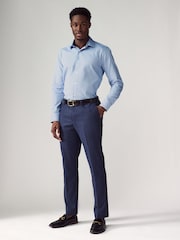Blue 100% Cotton Stripe Formal Shirt - Image 2 of 9