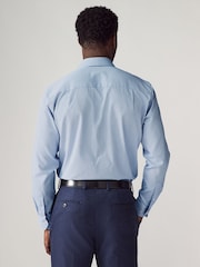 Blue 100% Cotton Stripe Formal Shirt - Image 3 of 9