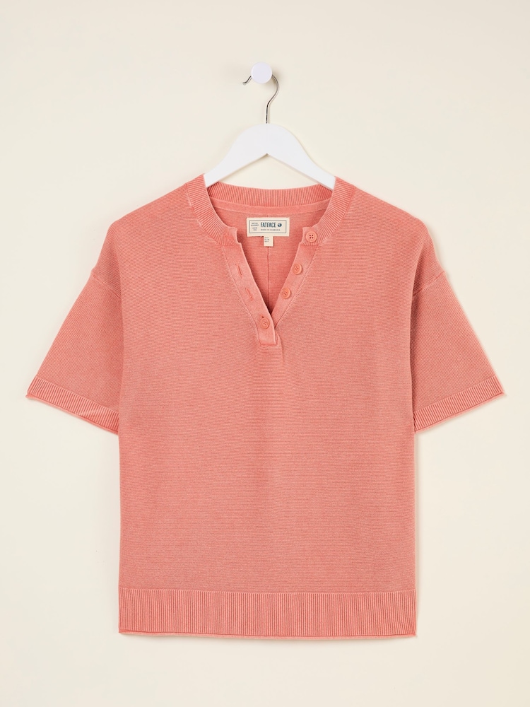 Rosérosa - FatFace Laundered Henley Top - Bild 6 von 6 Rosérosa - FatFace Laundered Henley Top - Bild 6 von 6