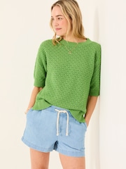 Verde - FatFace Knitted T-Shirt - Imagen 1 de 5