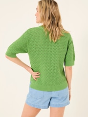 Verde - FatFace Knitted T-Shirt - Imagen 2 de 5