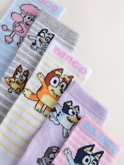 Pink and Blue Rich Bluey Ankle Socks 5 Pack - Image 2 of 3
