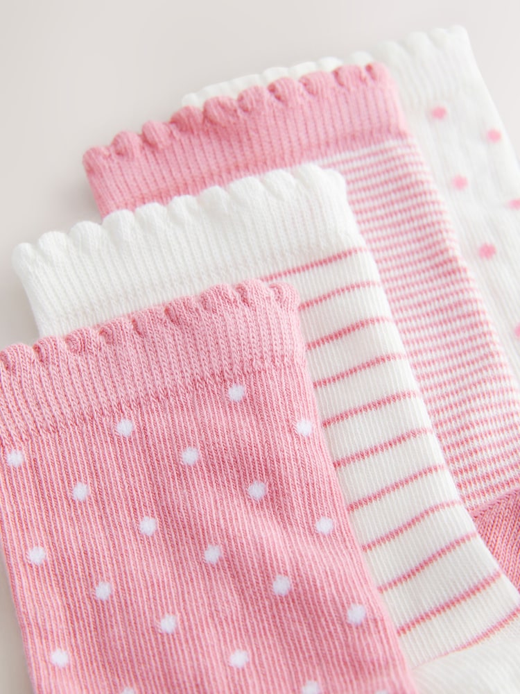 Pink und Weiß - Socken mit hohem Baumwollanteil, 4er-Pack - Bild 2 von 3 Pink und Weiß - Socken mit hohem Baumwollanteil, 4er-Pack - Bild 2 von 3