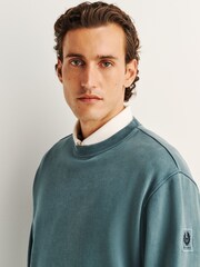 Belstaff Blue Valley Garment Dye Sweat Top - Image 6 of 10