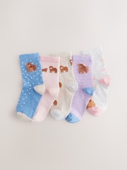 Pink And Grey 5 Pack Cotton Rich Hamish Ankle Socks - Image 1 of 3