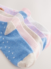 Pink And Grey 5 Pack Cotton Rich Hamish Ankle Socks - Image 3 of 3