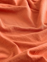 Orange Short Sleeve Bubblehem 100% Cotton T-Shirt - Image 7 of 8