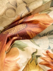Yellow/White Floral Short Sleeve Ruched Neck Jersey 100% Cotton Blouse - Image 7 of 7