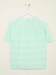 FatFace Zandra Mint Green Cotton Linen T Shirt - Image 6 of 6