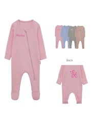 Personalised Ribbed  Sleepsuit By Ruff Cubs Kidswear - Image 2 of 5