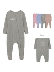 Personalised Ribbed  Sleepsuit By Ruff Cubs Kidswear - Image 1 of 4