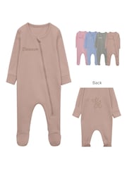 Personalised Ribbed  Sleepsuit By Ruff Cubs Kidswear - Image 2 of 5