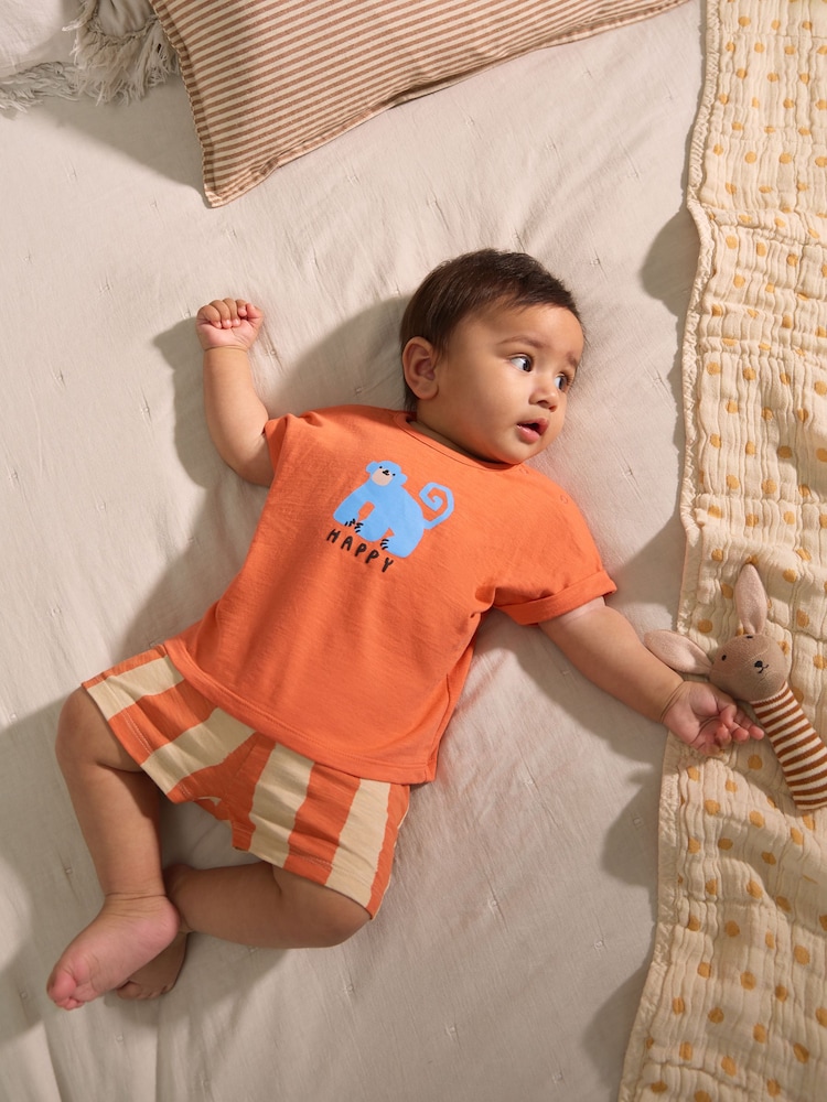 Red Baby T-Shirt and Shorts Set - Image 1 of 2