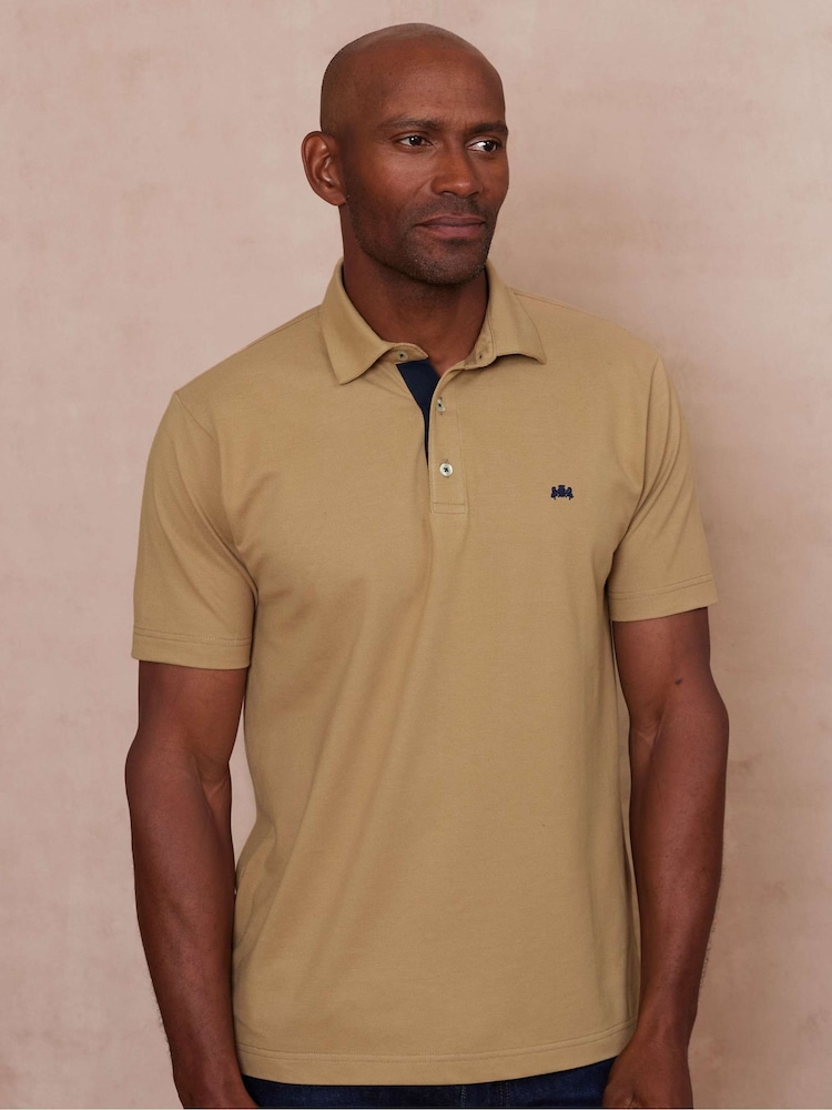 Savile Row Company Classic Fit 100% Cotton Polo Shirt - Image 1 of 4