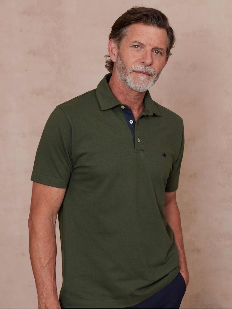 Savile Row Company Classic Fit 100% Cotton Polo Shirt - Image 2 of 4