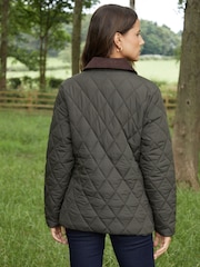 أخضر - Threadbare Collar Diamond Quilted Jacket - Image 2 of 5