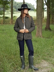 أخضر - Threadbare Collar Diamond Quilted Jacket - Image 4 of 5