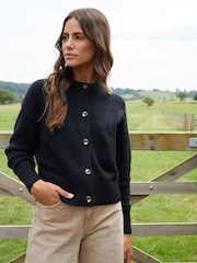 Threadbare Black Button Up Knitted Cardigan - Image 1 of 5