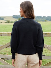 Threadbare Black Button Up Knitted Cardigan - Image 2 of 5
