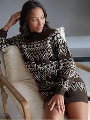 Threadbare Brown Bow Jumper Dress - Image 4 of 4