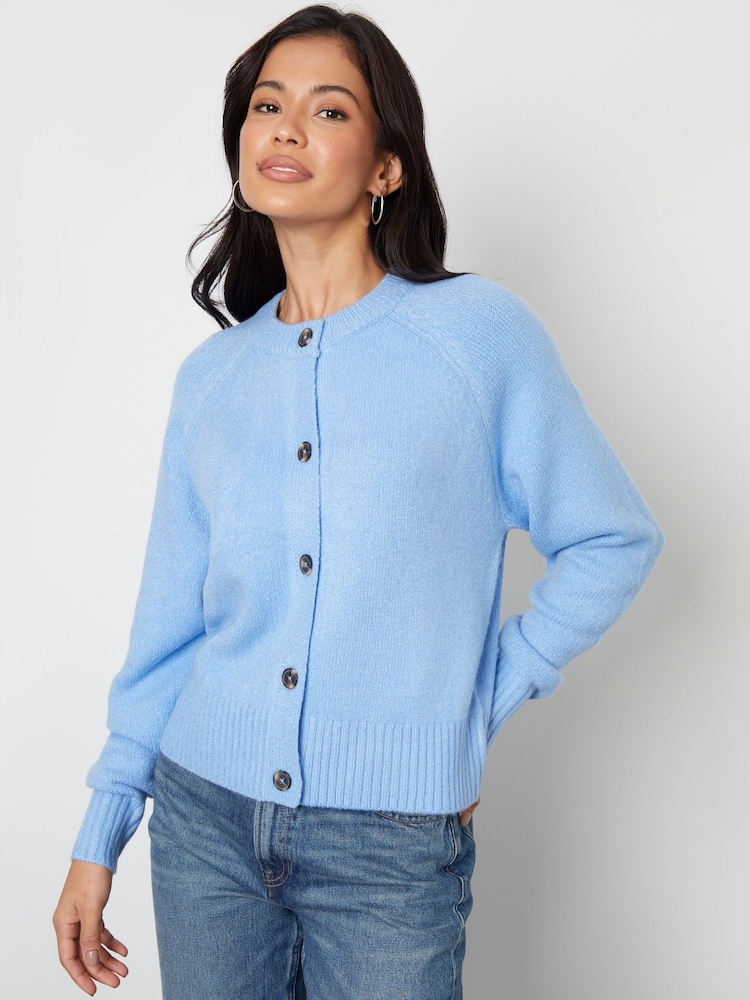 Blau - Threadbare Strickjacke mit Knopfleiste - Bild 1 von 4 Blau - Threadbare Strickjacke mit Knopfleiste - Bild 1 von 4