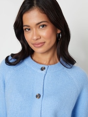 Threadbare Blue Button Up Knitted Cardigan - Image 3 of 4