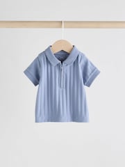 Blue Polo Top and Shorts Baby Set - Image 2 of 11