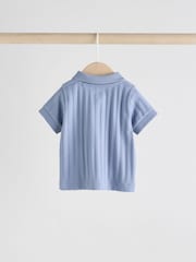 Blue Polo Top and Shorts Baby Set - Image 5 of 11