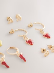 Multi Coloured Fruit Earrings Pack - Image 3 of 5