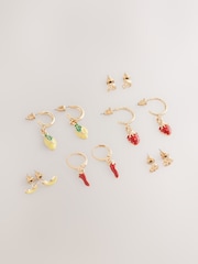 Multi Coloured Fruit Earrings Pack - Image 4 of 5