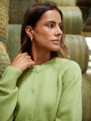 Threadbare Green Button Up Knitted Cardigan - Image 4 of 5