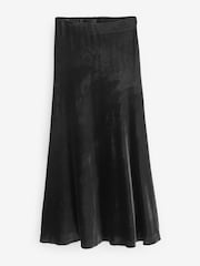 Threadbare Black Maxi Velvet Slip Skirt - Image 6 of 6