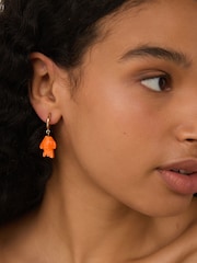 Green/Orange Fish Charm Hoop Earrings Pack - Image 2 of 6