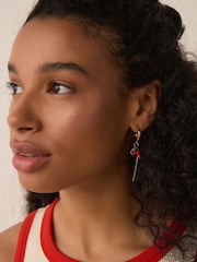Red Chilli Drop Hoop Earrings - Image 1 of 6