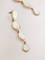 Green Resin Drop Earrings - Image 3 of 4