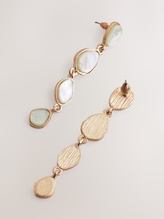 Green Resin Drop Earrings - Image 4 of 4