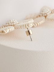 Natural Wrapped Flower Stud Earrings - Image 7 of 7