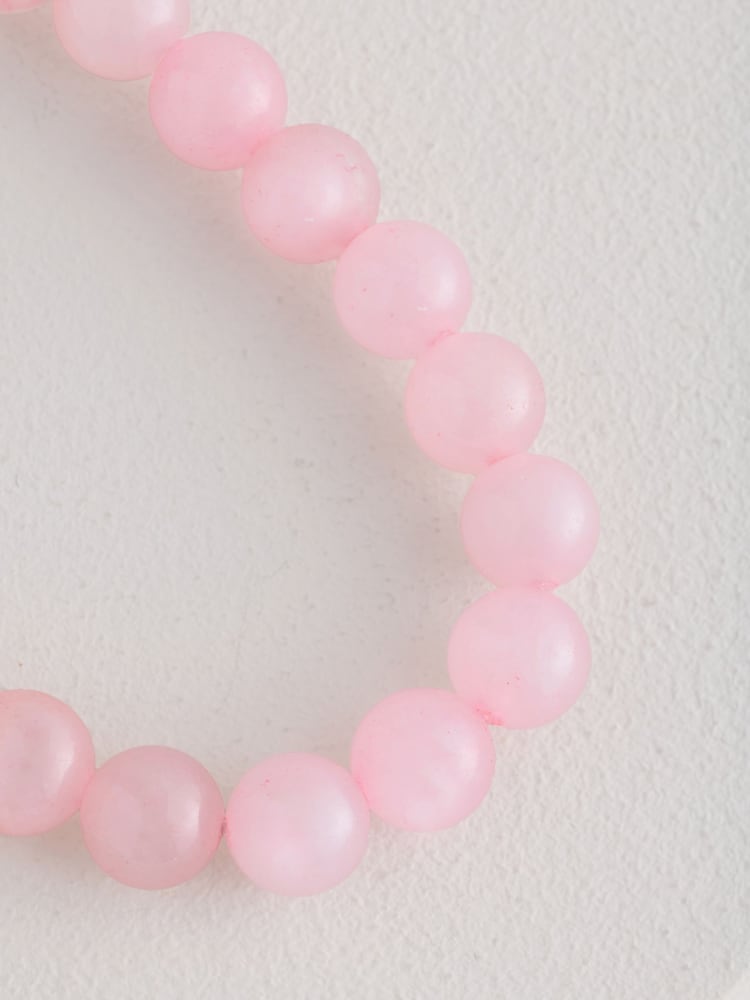 Pink Bead Stretch Bracelet - Image 2 of 3