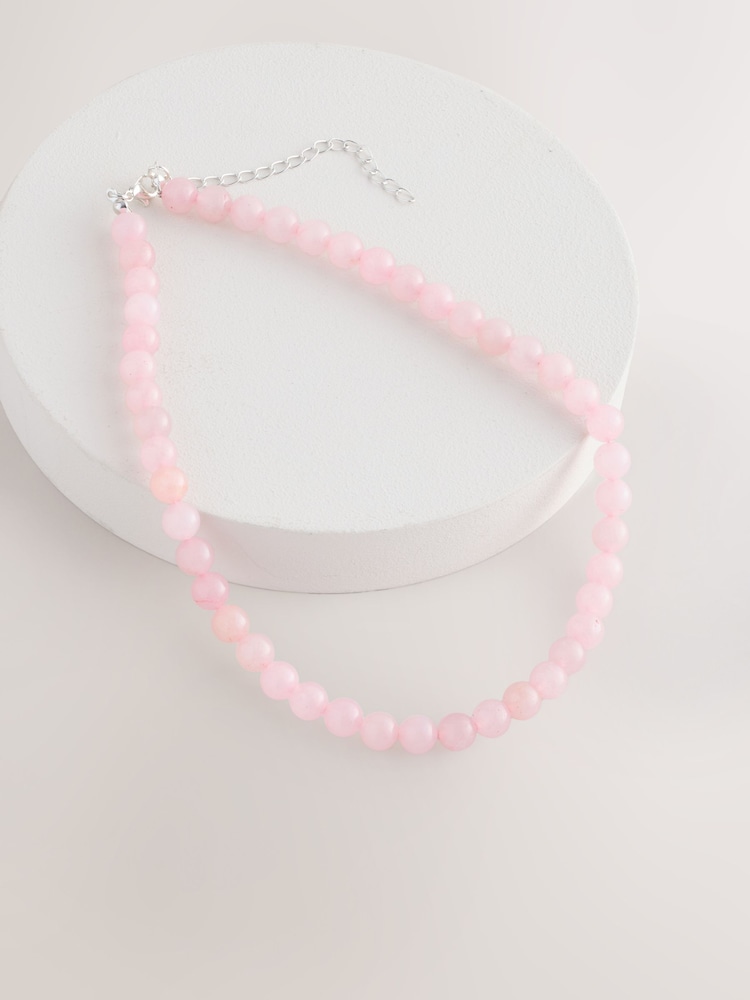 Pink Beaded Necklace - Image 1 of 3