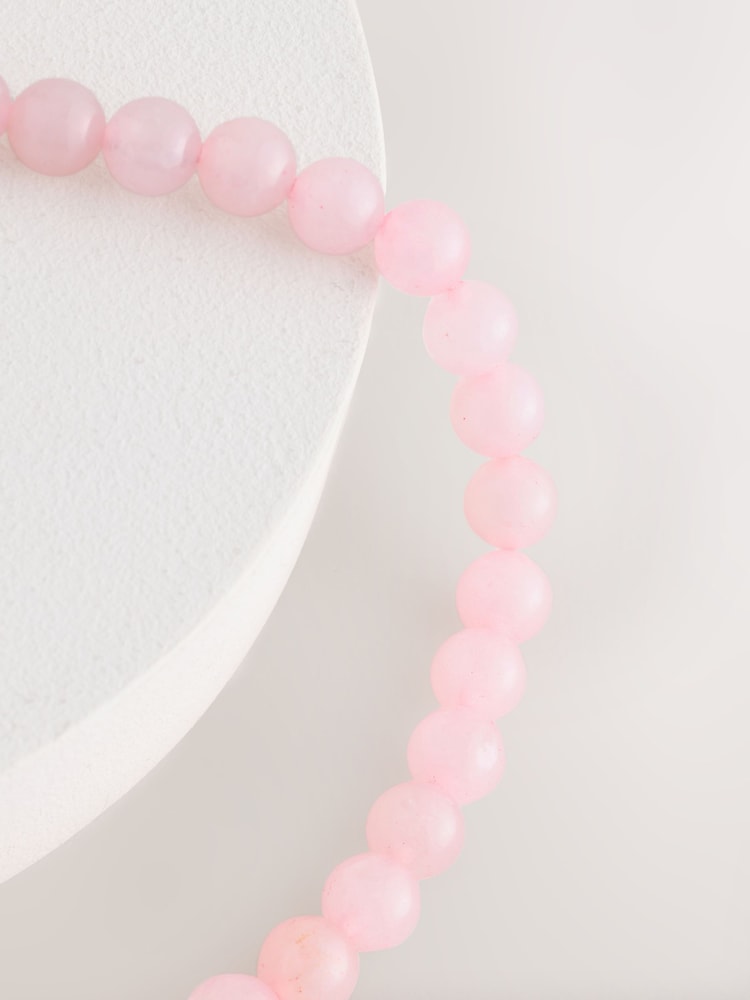 Pink Beaded Necklace - Image 2 of 3