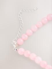 Pink Beaded Necklace - Image 3 of 3