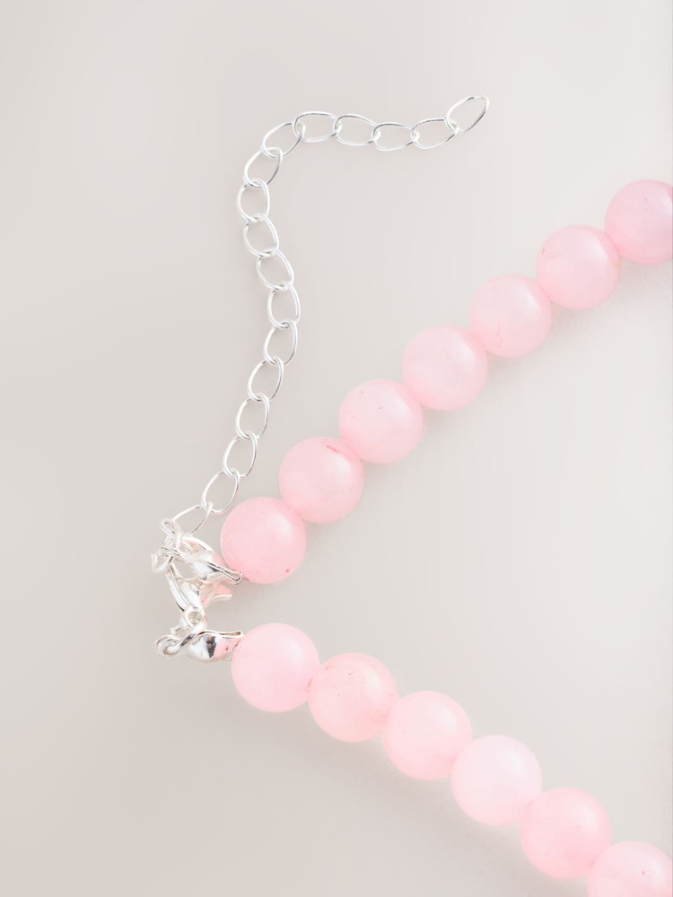 Pink Beaded Necklace - Image 3 of 3