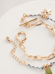 Blue/Gold Tone Fish Charm Bracelet Pack - Image 3 of 3