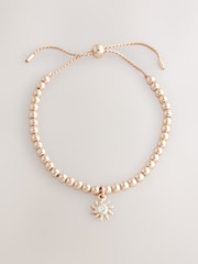 Gold Tone Sun Beaded Pully Bracelet - Image 1 of 3