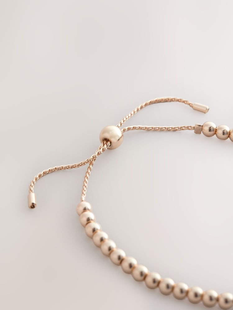 Gold Tone Sun Beaded Pully Bracelet - Image 3 of 3