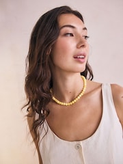 Yellow Beaded Necklace - Image 1 of 7