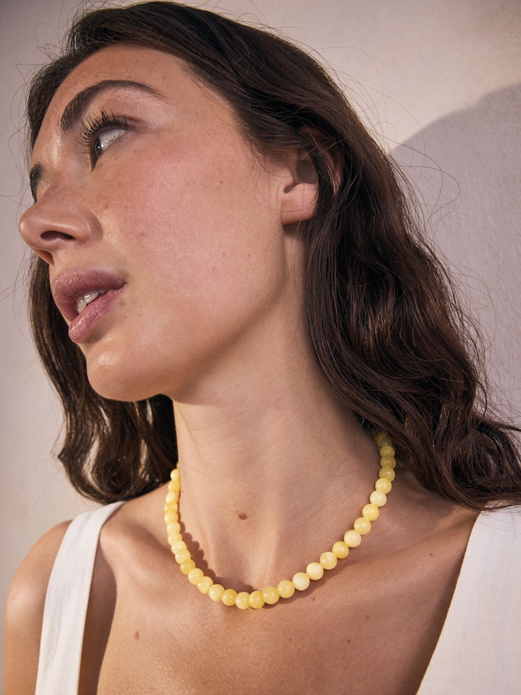 Jaune - Collier de perles - Image 3 of 7
