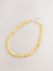 Yellow Beaded Necklace - Image 4 of 7