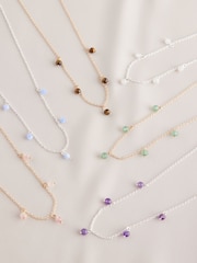 Gold/Silver Plated Semi Precious Stone Necklace - Image 1 of 2