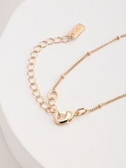 Gold Tone Sun Drop Ball Chain Necklace - Image 3 of 3